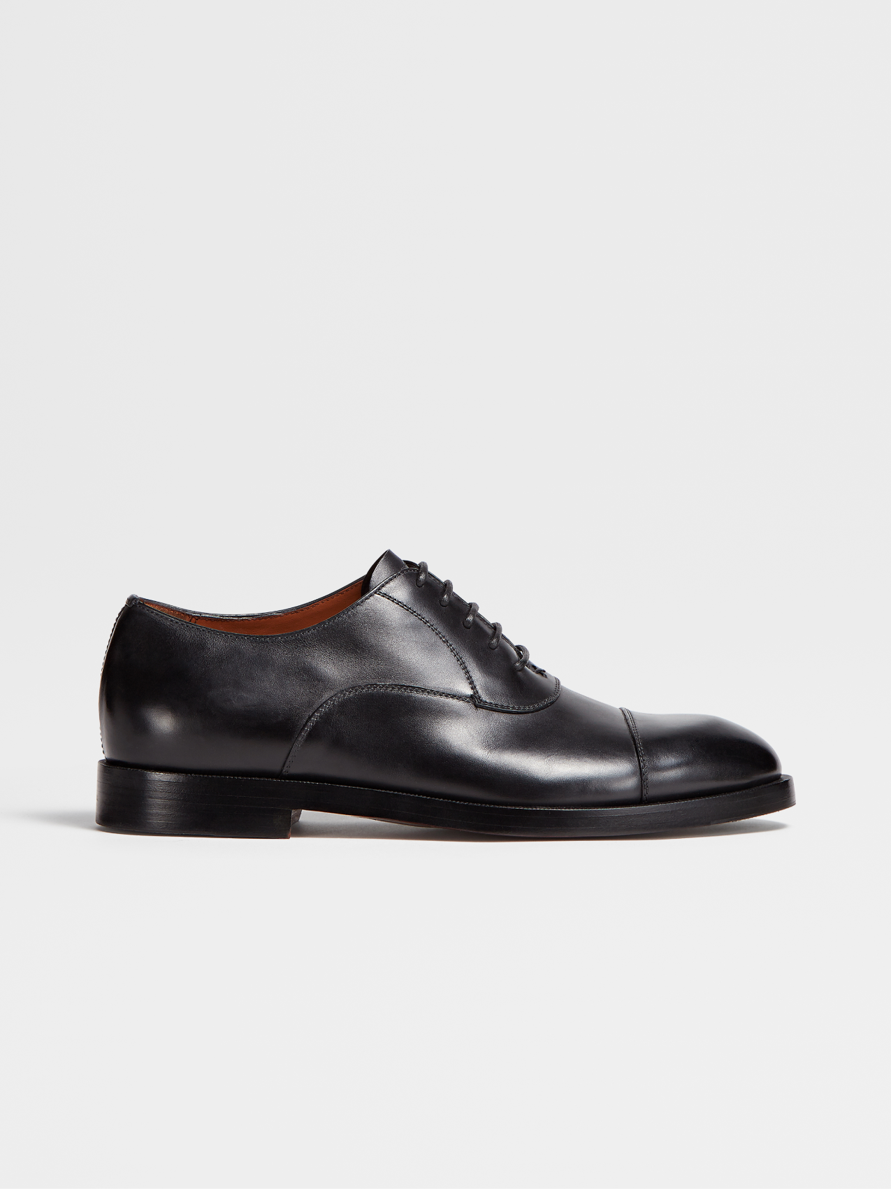 Black Leather Torino Oxford Shoes